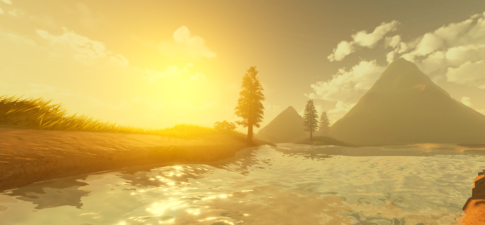 Golden Lakeside Sunset